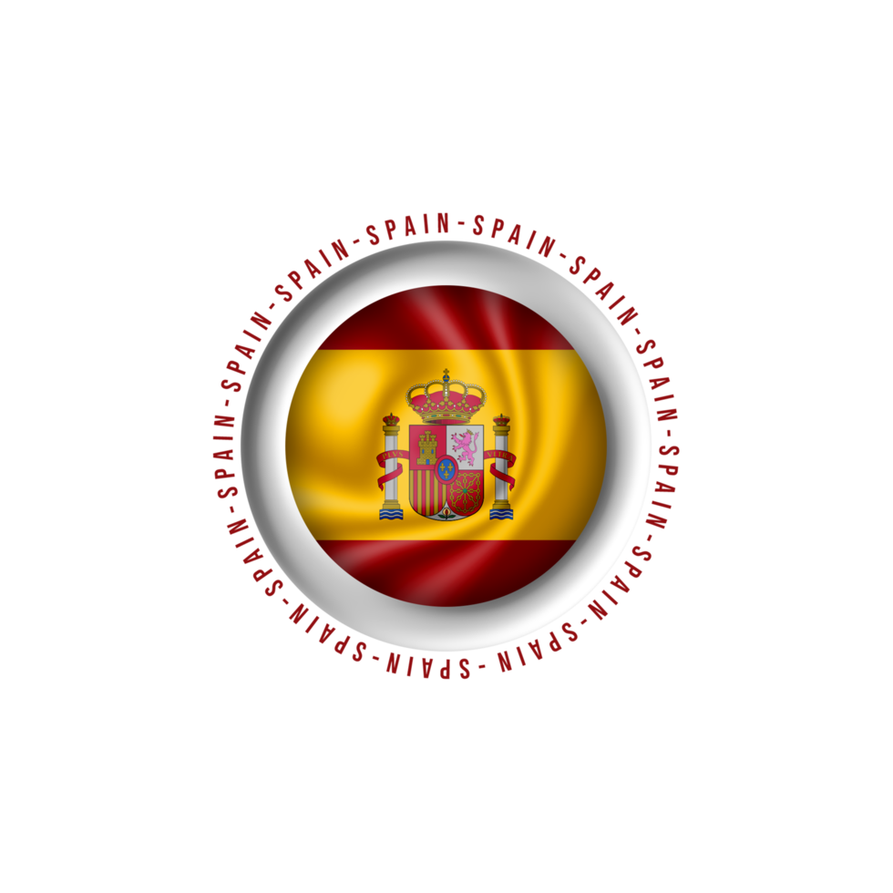 Flag Spain in Football World championship png