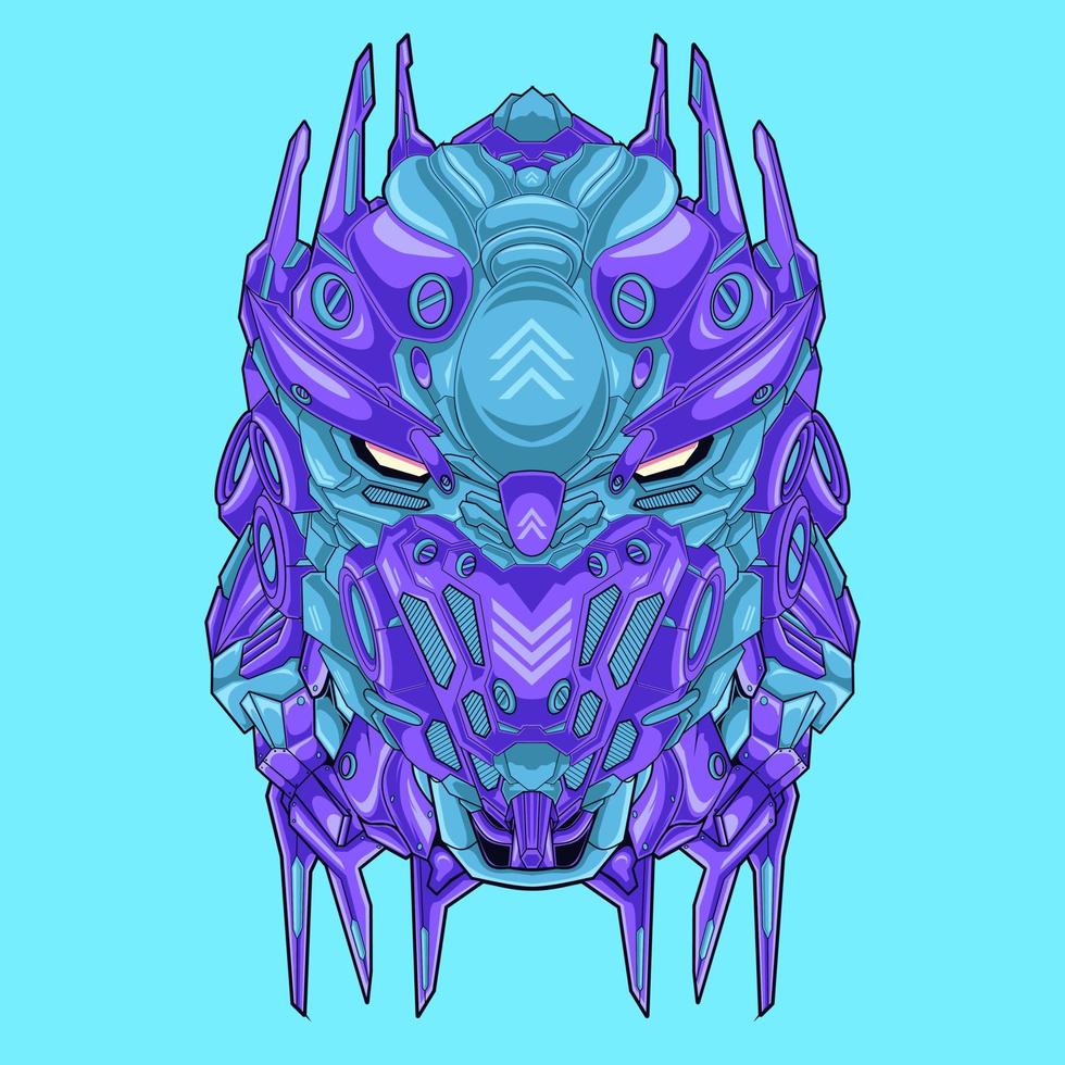 Esport robot head vector illustration