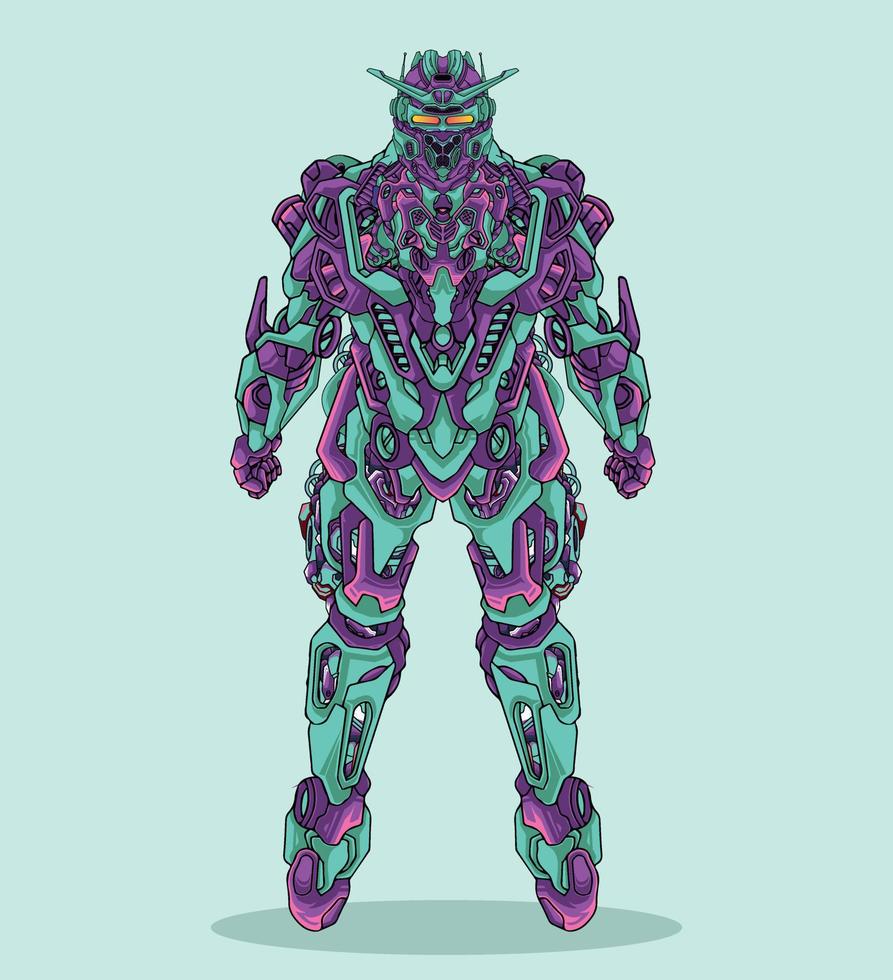 Mecha robot futuristic vector premium