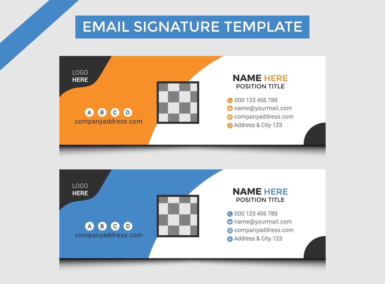 Modern Email Signature Design Business email vector