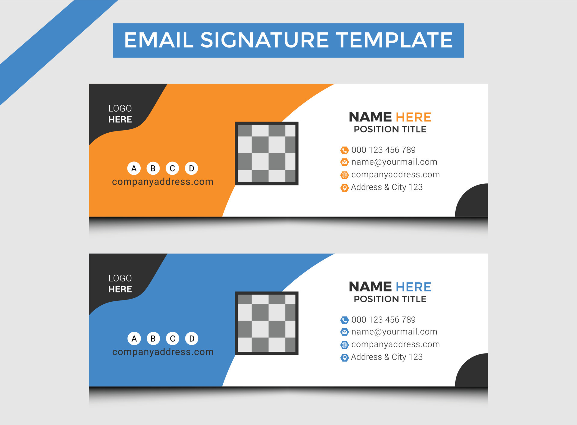 Modern Email Signature Design Business email 14176823 Vector Art at ...