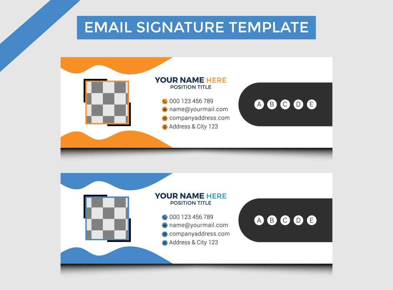 Creative Email Signature Template Design vector