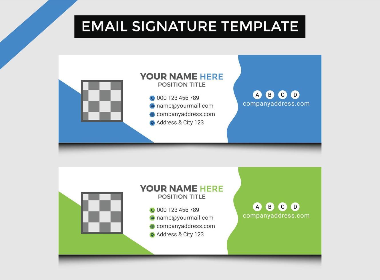Professional Creative E Signature Design Template vector