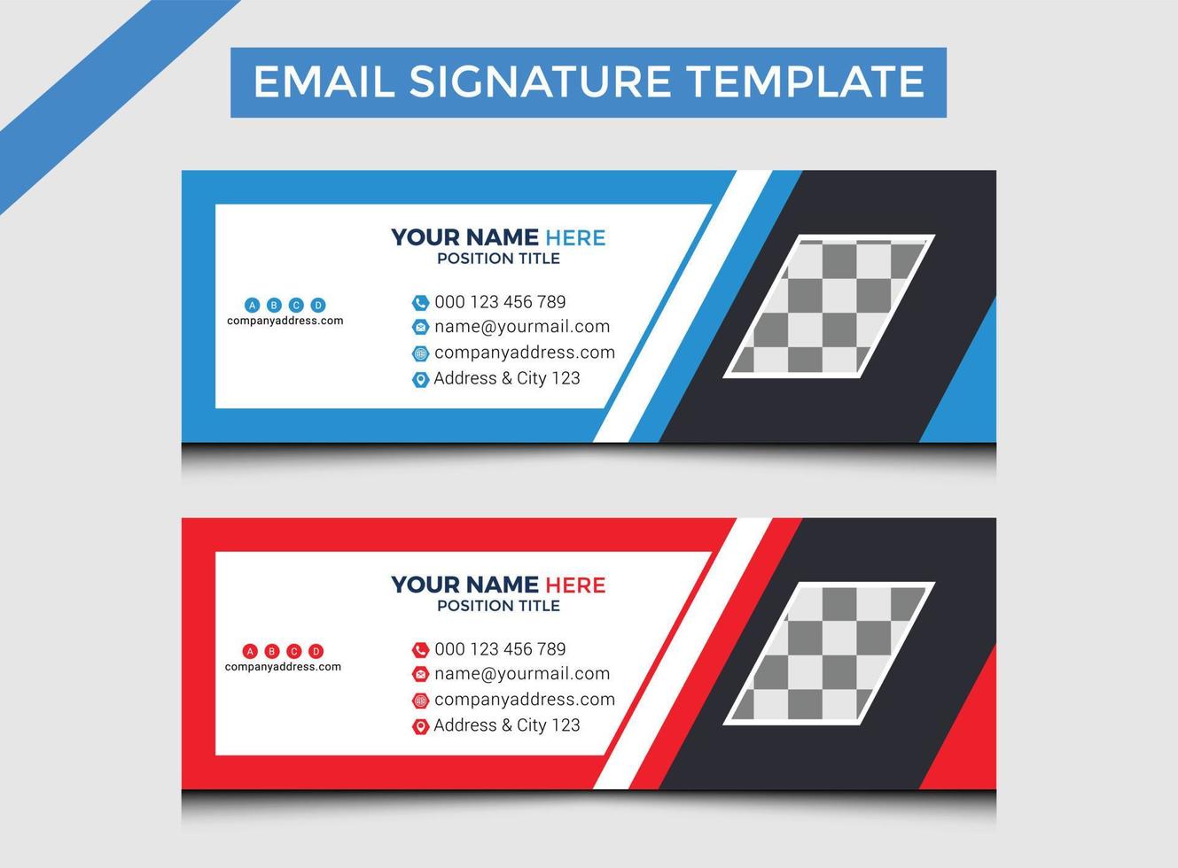 Minimalist Professional E-Signature Templates Design vector