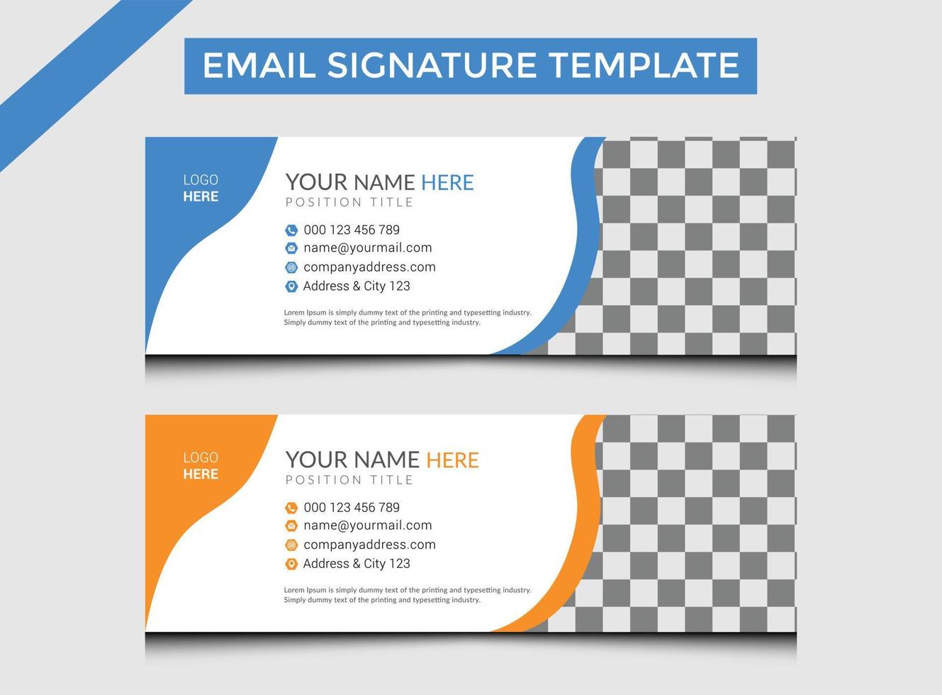 Professional Creative E Signature Design Template vector