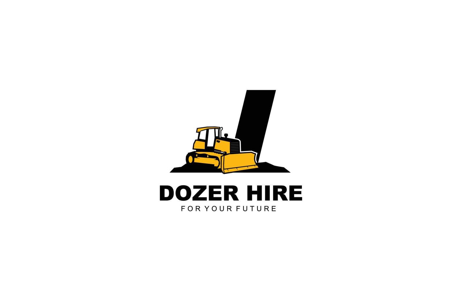 I logo DOZER for construction company. Heavy equipment template vector illustration for your brand.