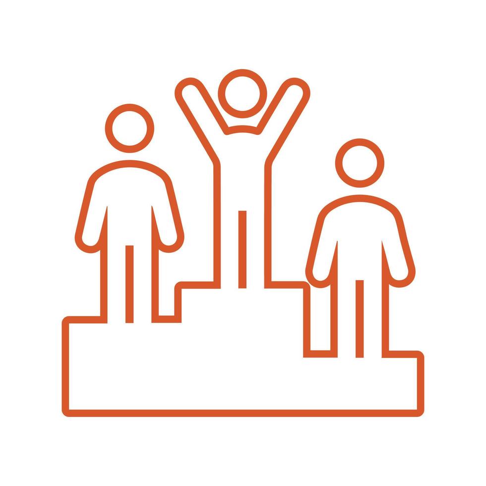 icon of leadership person cheerfull in podium lead. EPS 10 vector