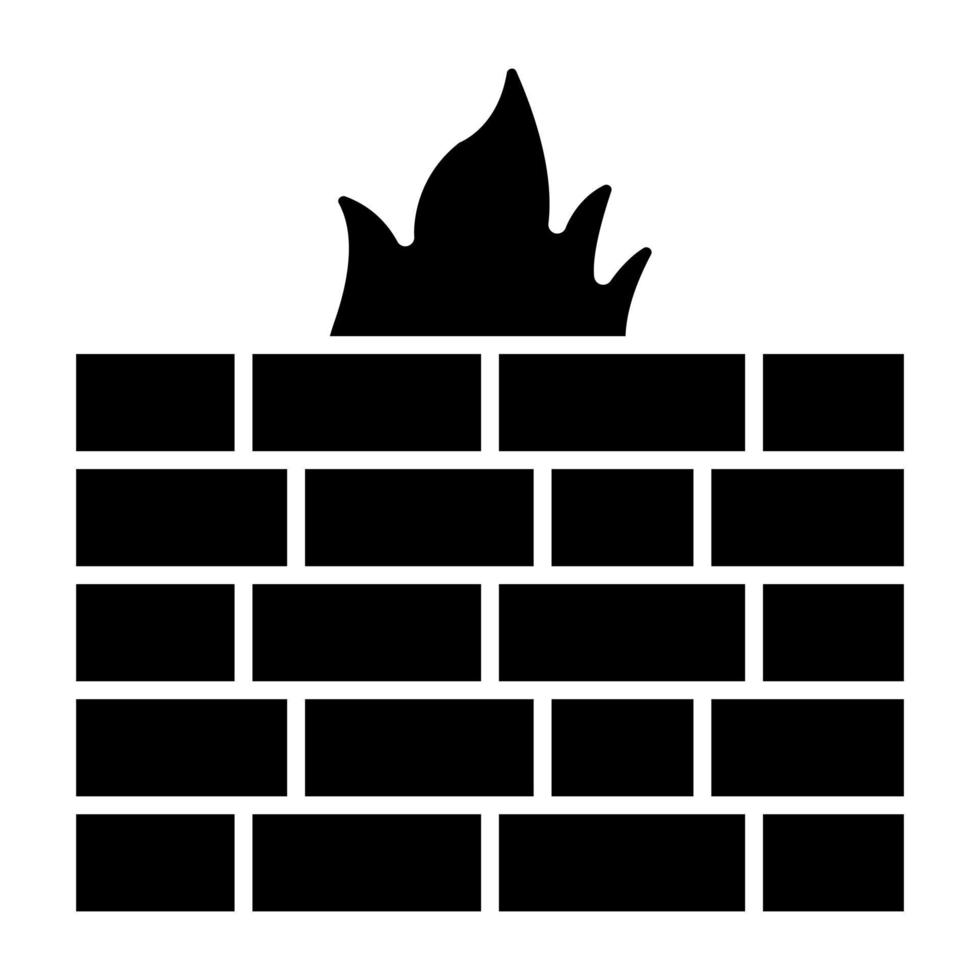 An editable design icon of firewall vector