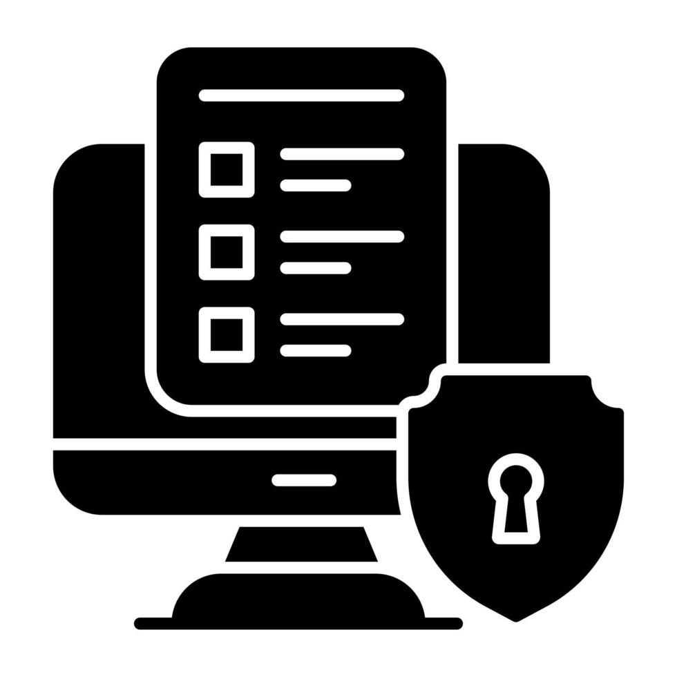 Unique design icon of document security vector