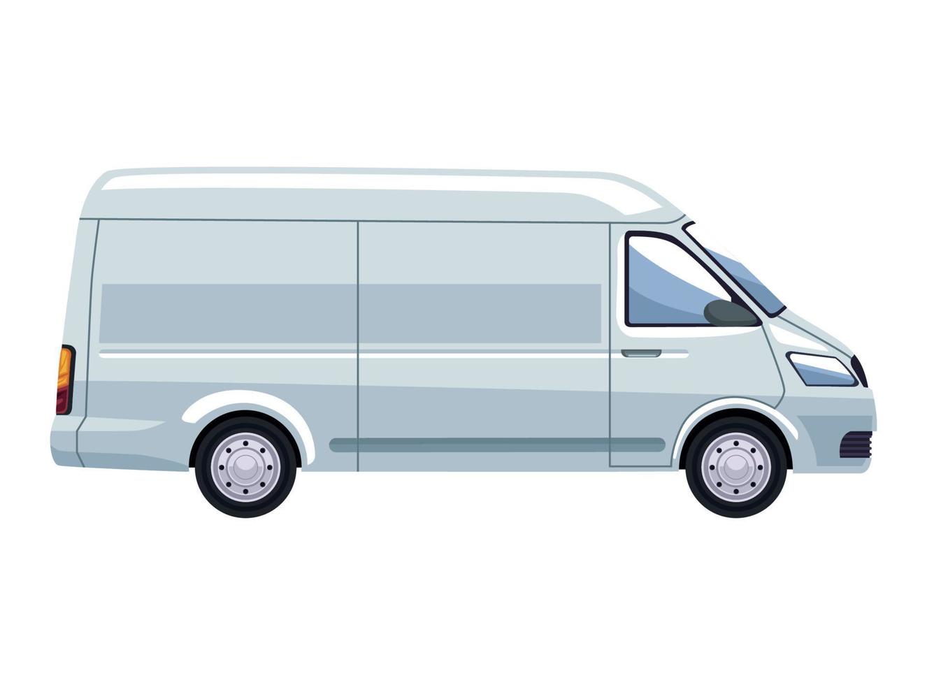 white van mockup vector