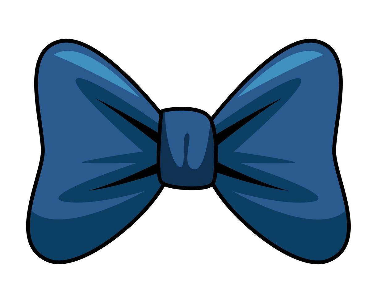 pajarita azul elegante vector