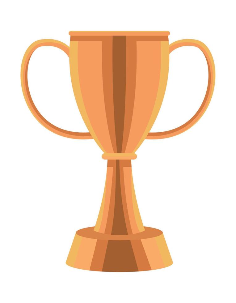 golden trophy cup award vector