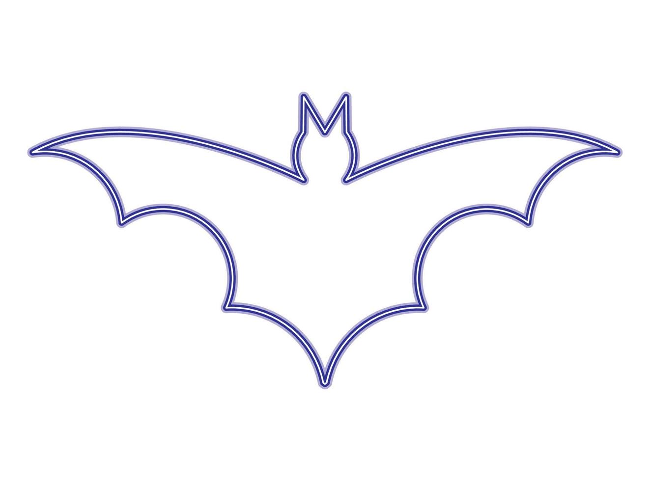halloween bat neon light vector