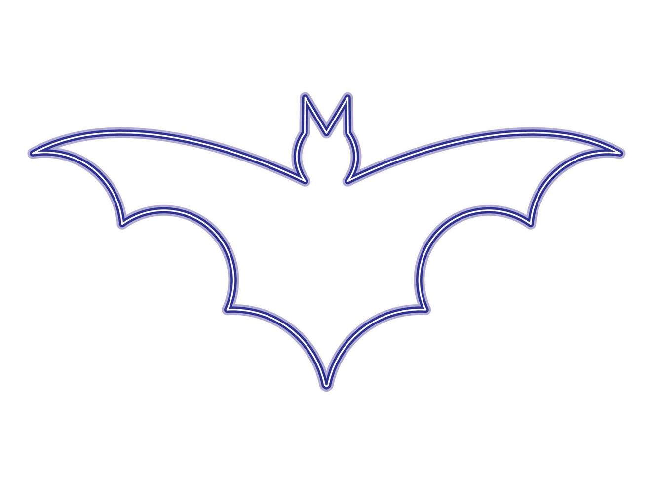 halloween bat neon light vector