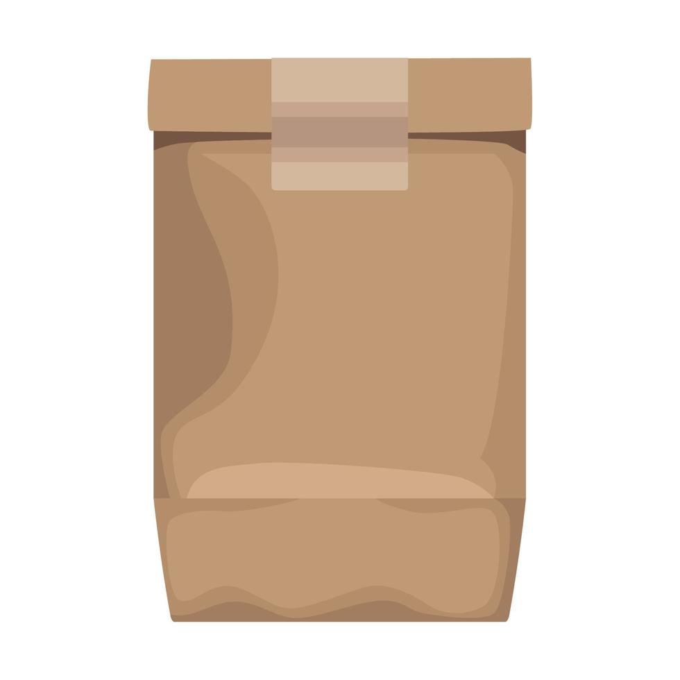 paquete de bolsa de comida ecológica vector