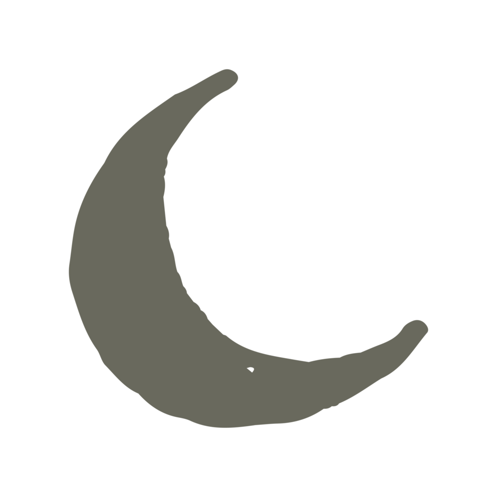 Crescent in minimalist boho and vintage hand drawn illustration for design element. png