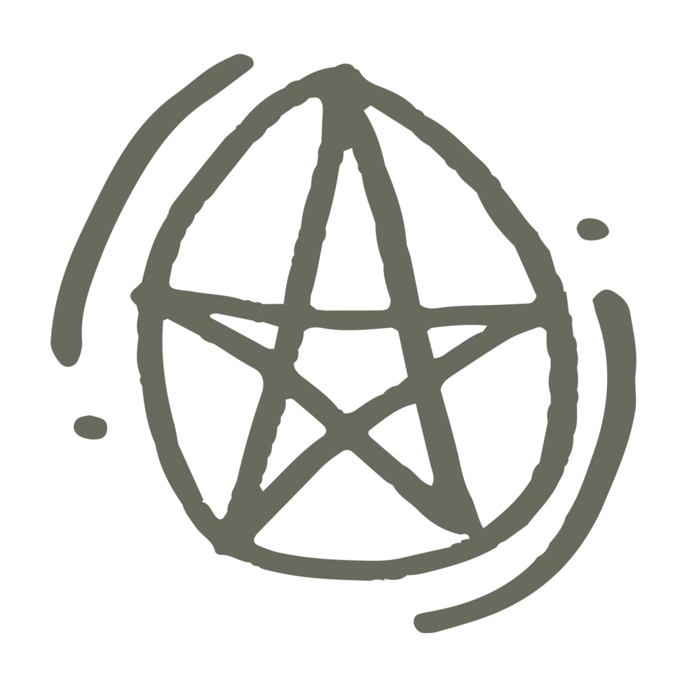 star in minimalist boho and vintage hand drawn illustration for design element. png