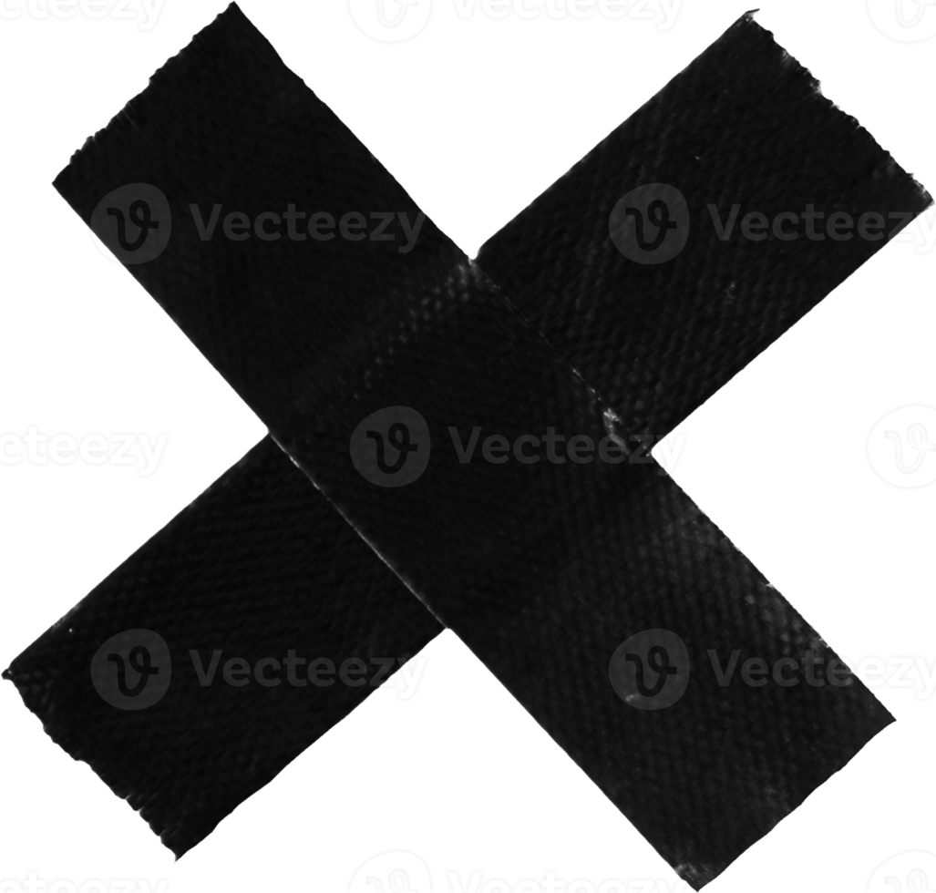 cross black duct tape png