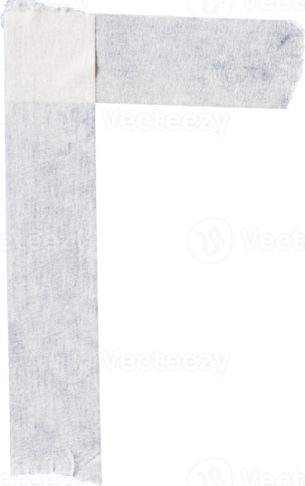 letter L white paper tape png
