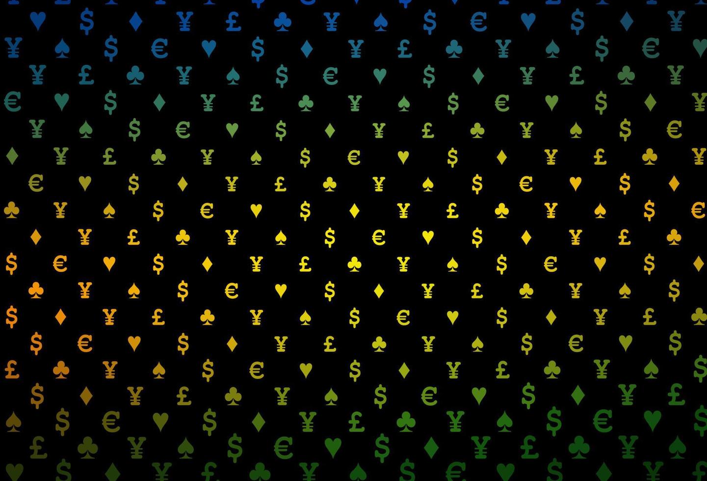 Dark orange vector pattern with symbol of cards.