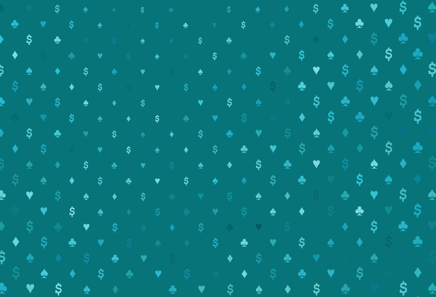 Light blue vector template with poker symbols.