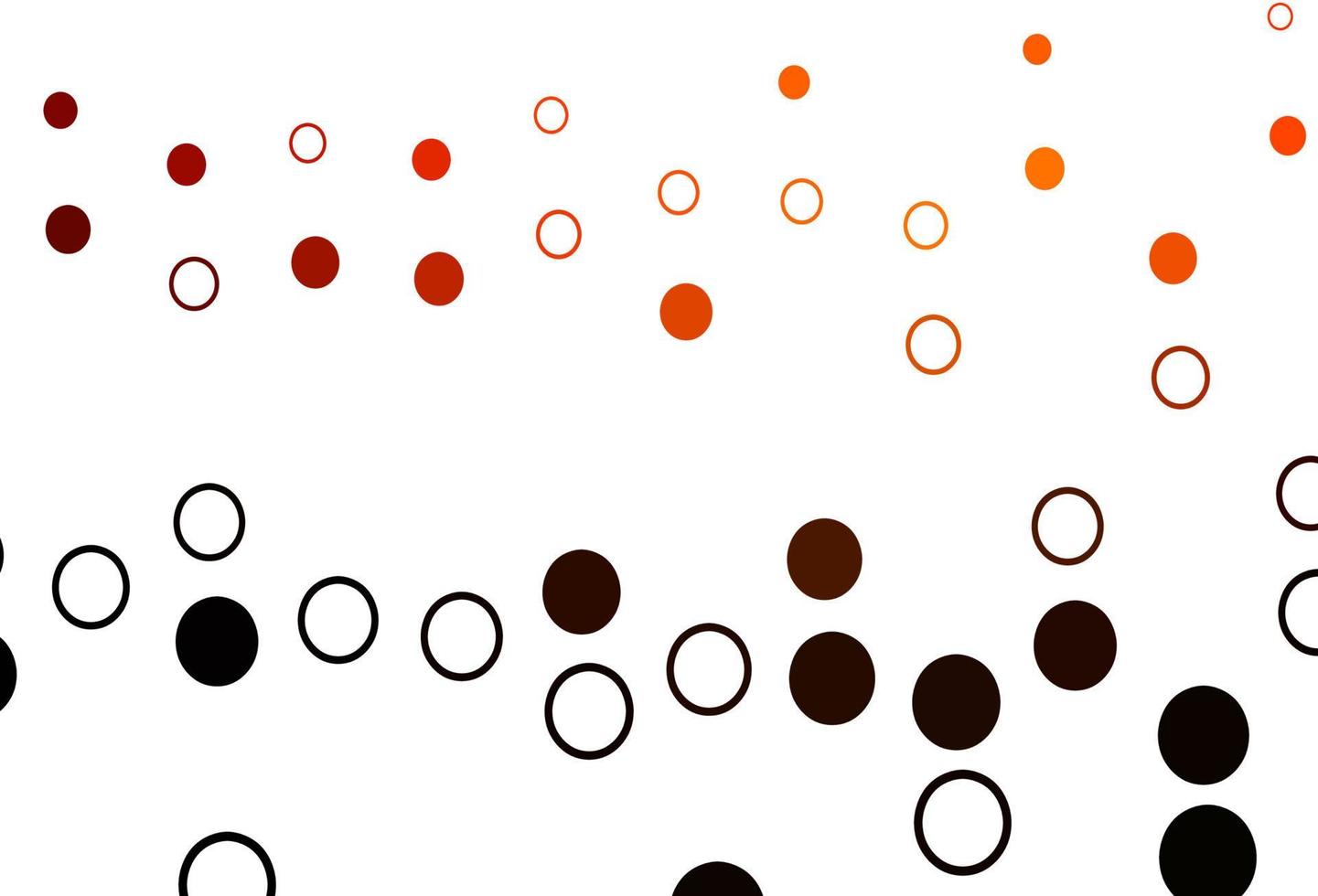 plantilla de vector naranja claro con círculos.