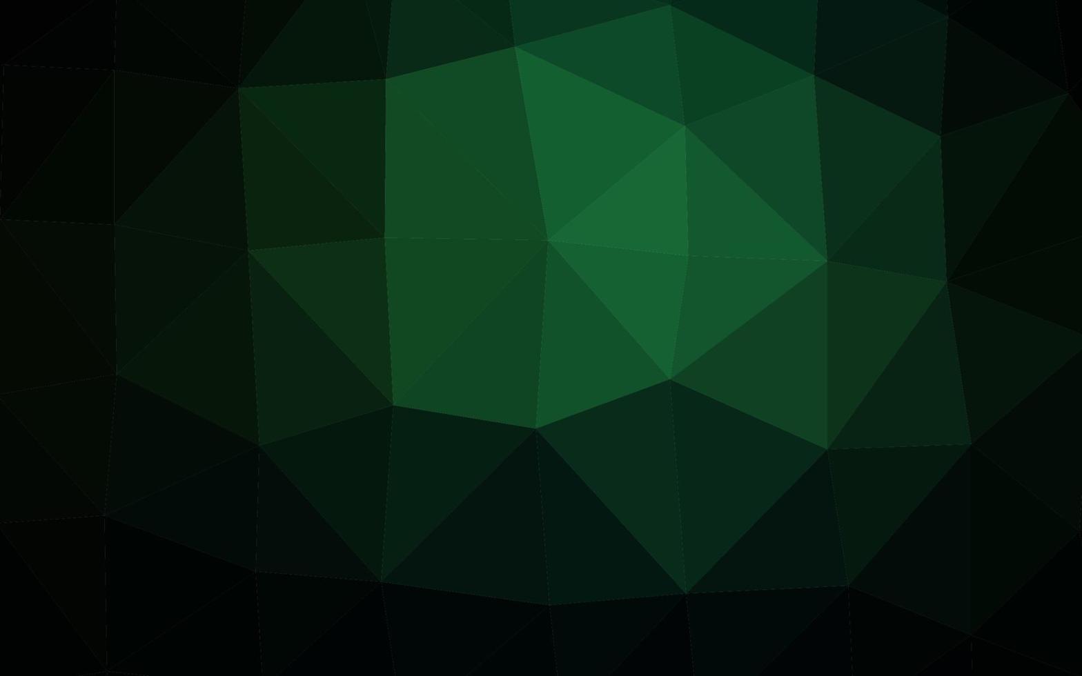 Dark Green vector low poly texture.