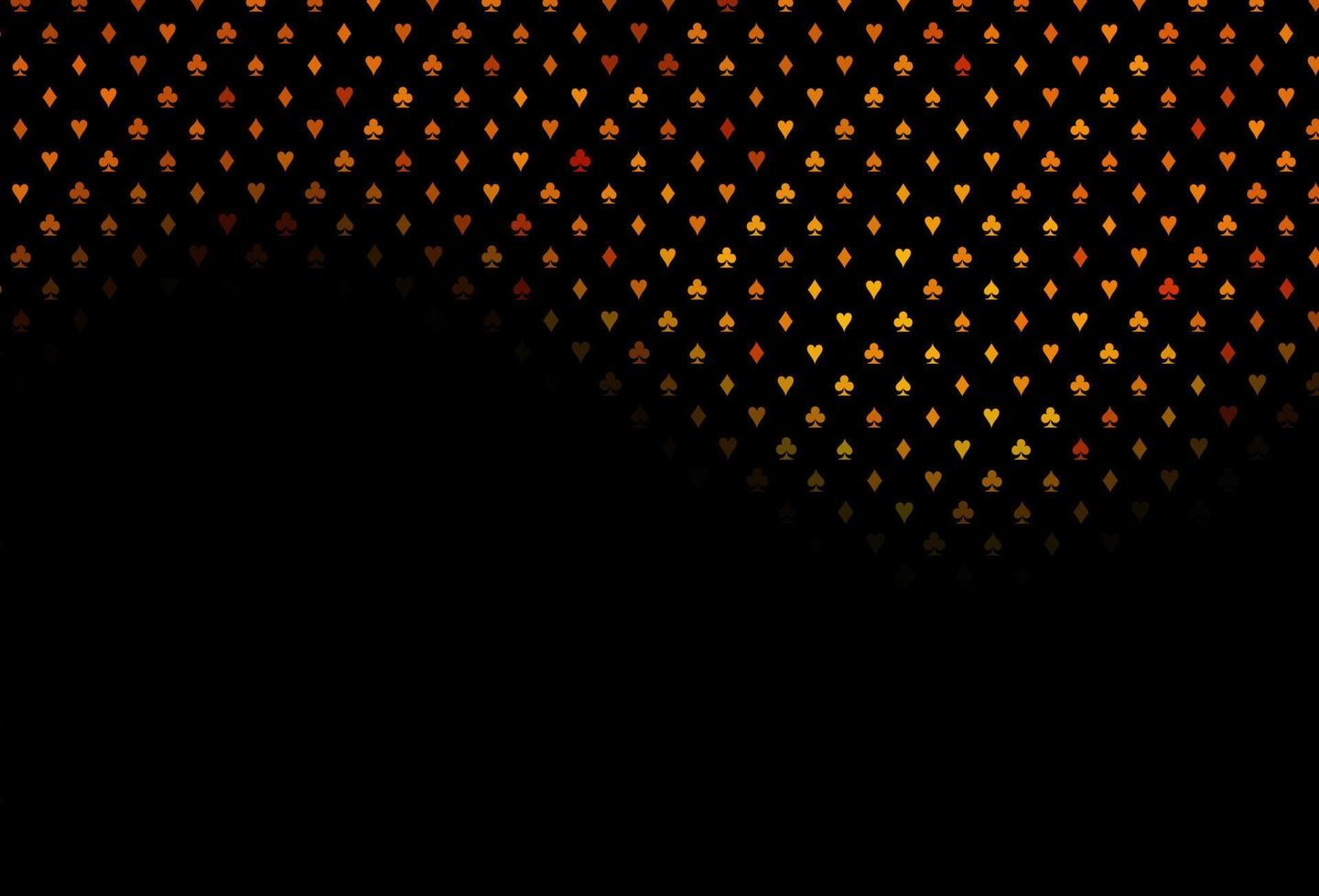 Dark orange vector pattern with symbol of cards.