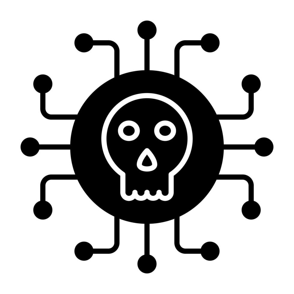 icono de diseño perfecto de piratería de red vector