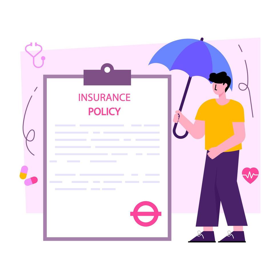 An illustration design of insurance document vector