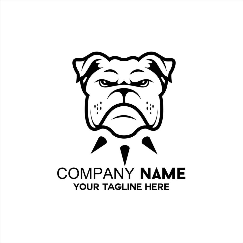 dog head outline logo vector