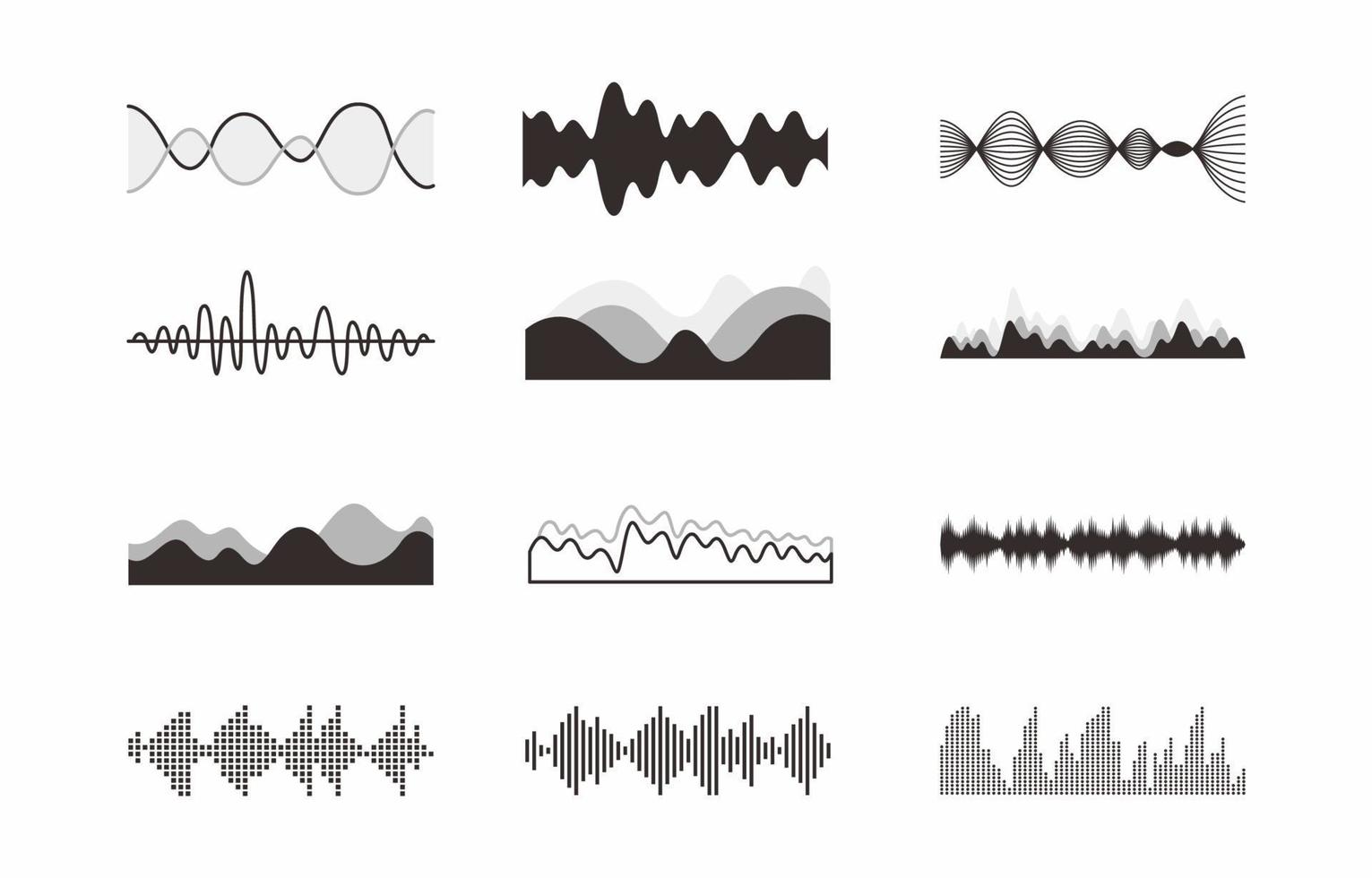 Sound Wave Icon Visualisation Sounds Amplitude vector