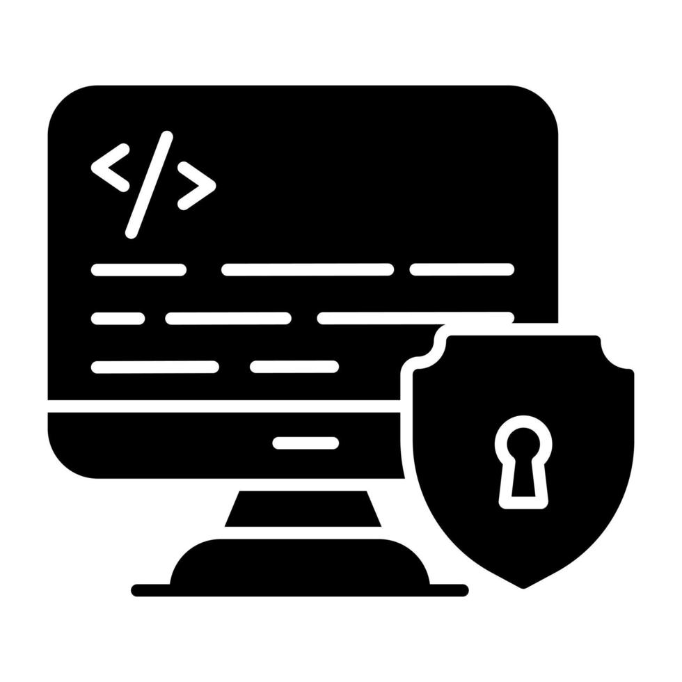 Perfect design icon of coding security vector