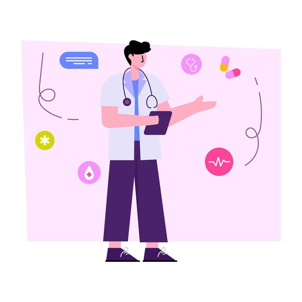 An illustration design of medical specialist 14177698 Vector Art at