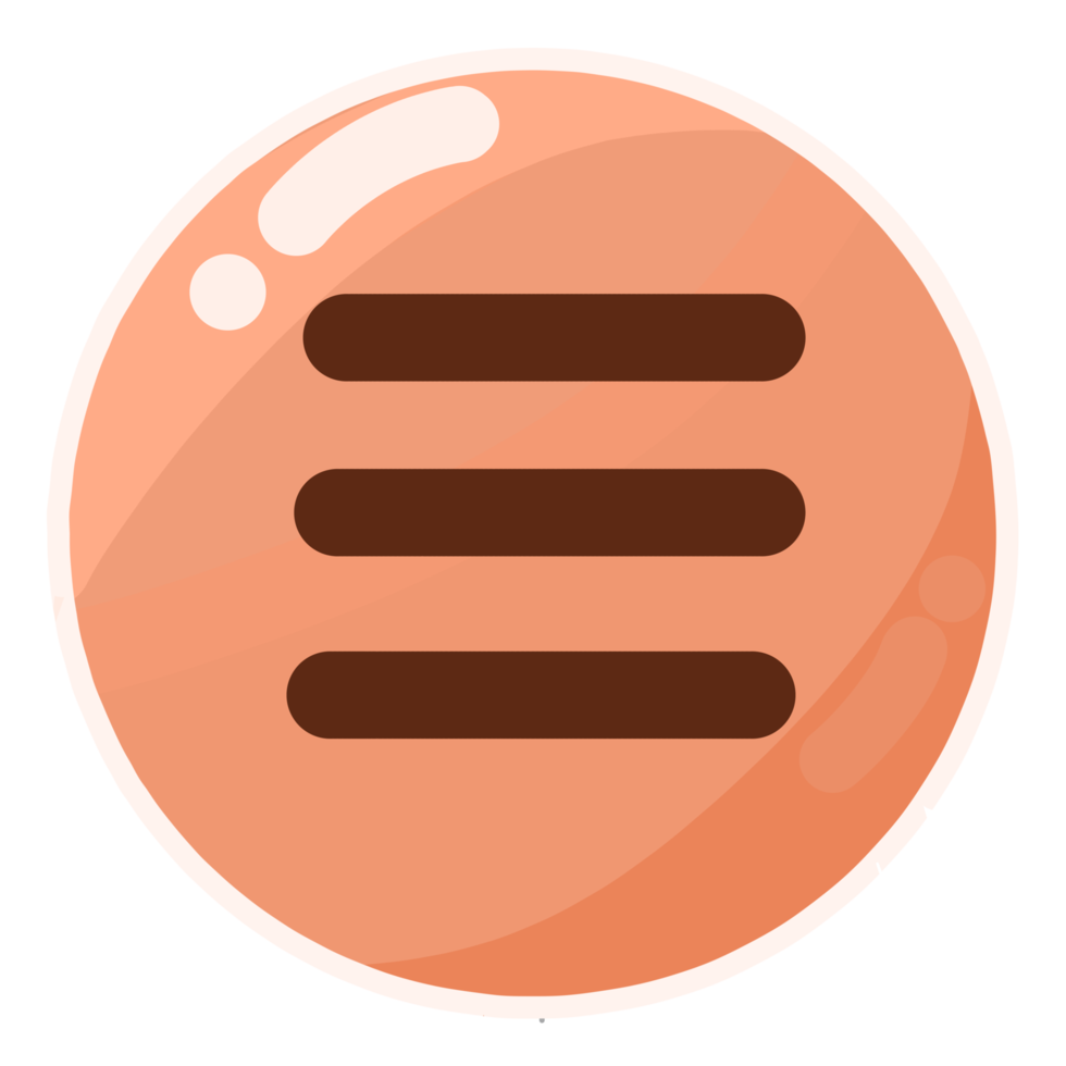 Rounded Menu Button png