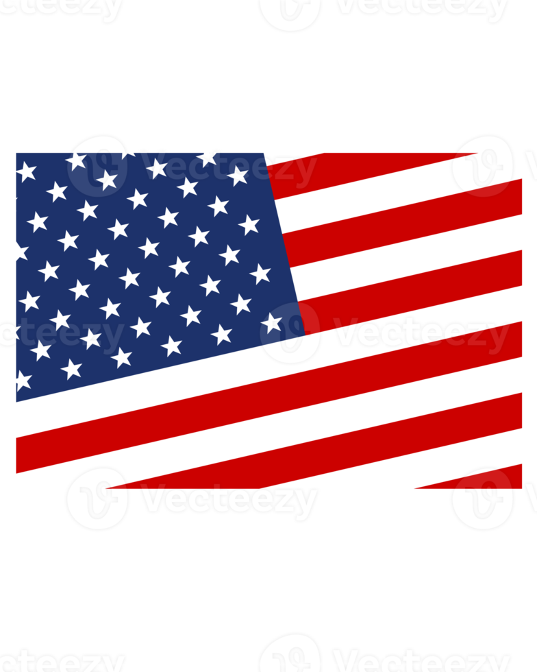 USA flag in modern style png