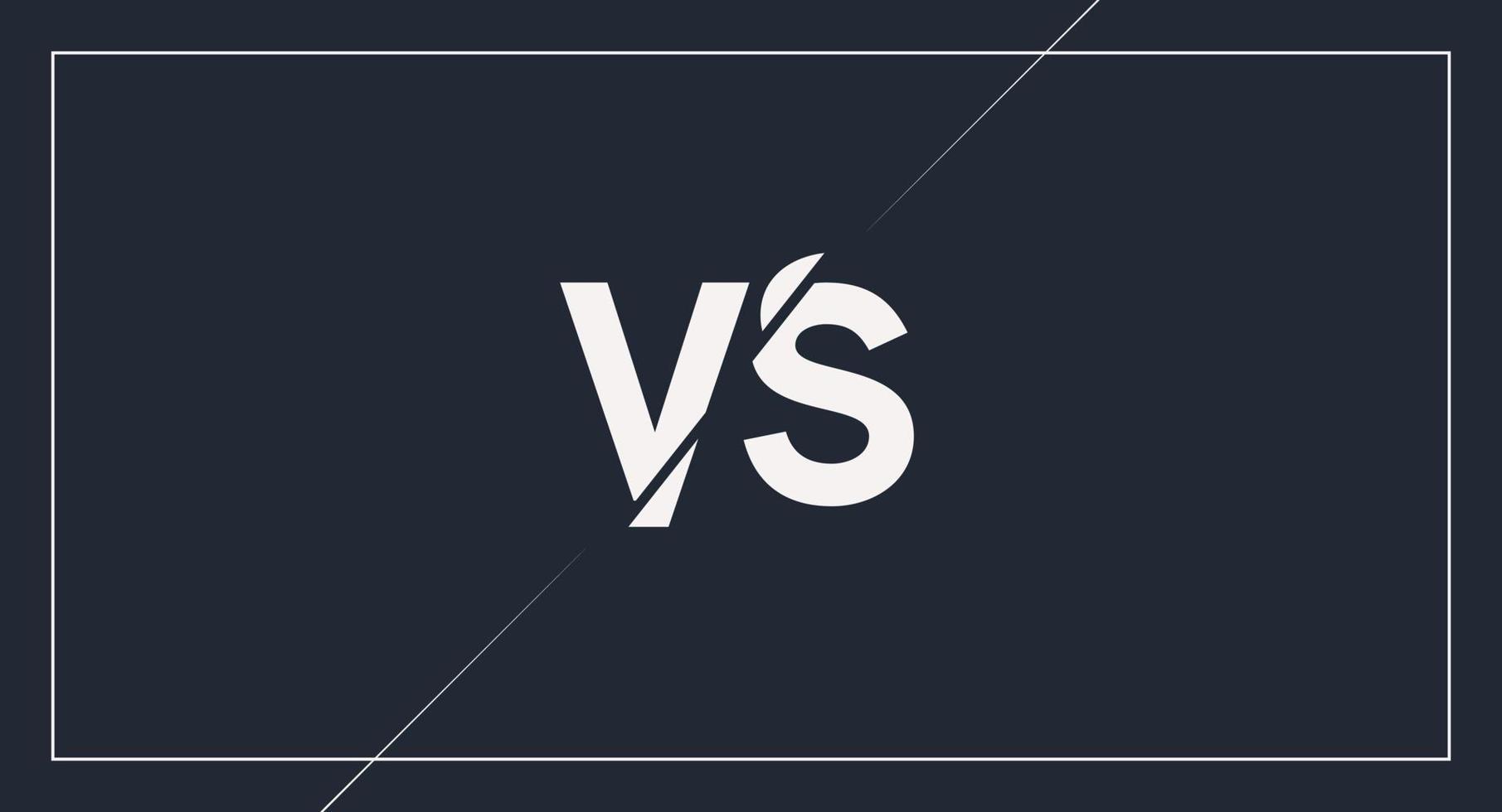 Vs or versus poster concept in simple design style. Battle background illustration. vector