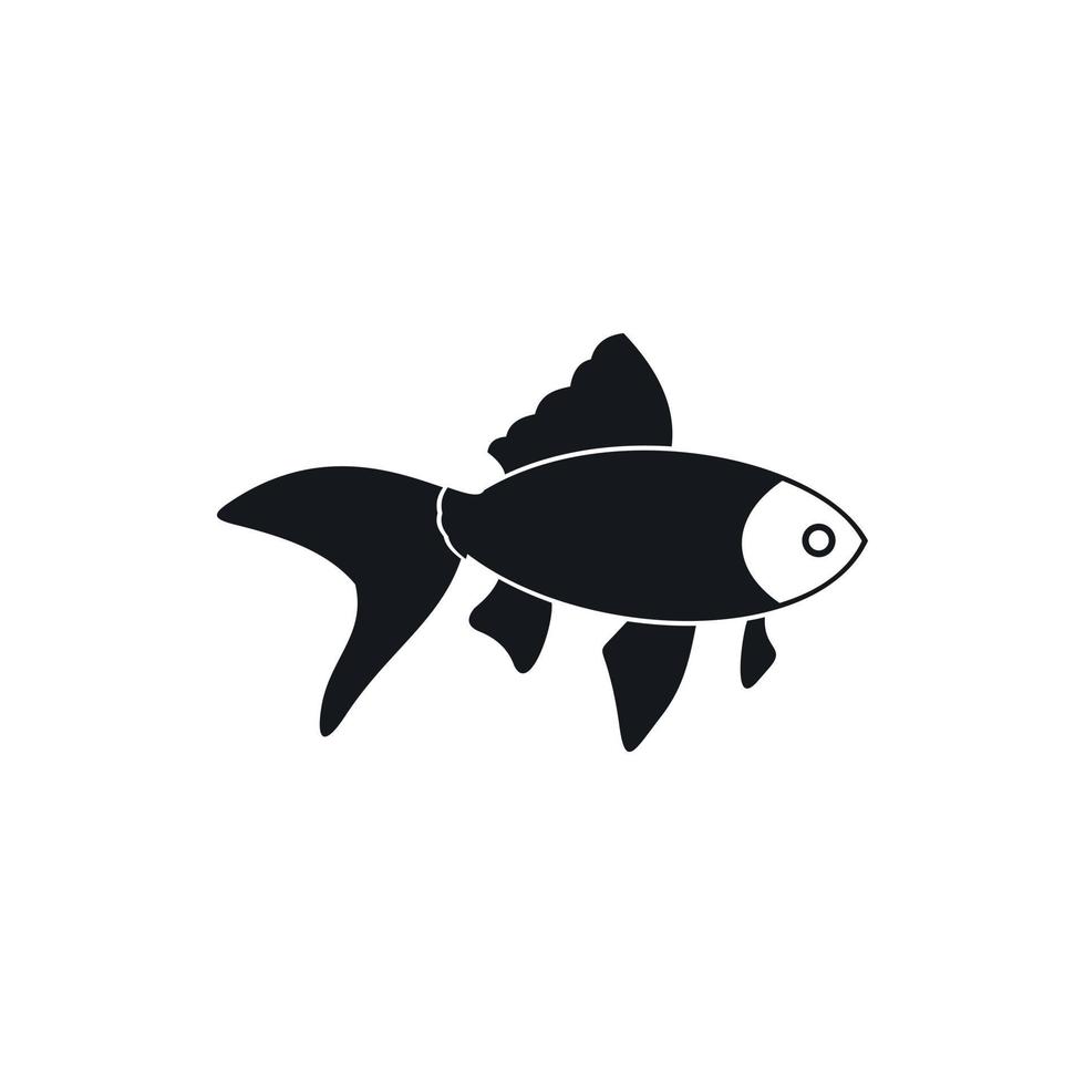 Fish icon, simple style vector