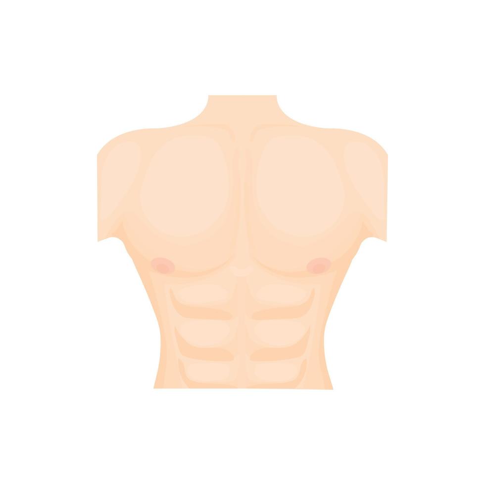 Human chest icon in cartoon style vector