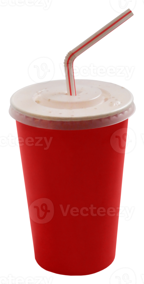 Red disposable cup isolated on transparent background png