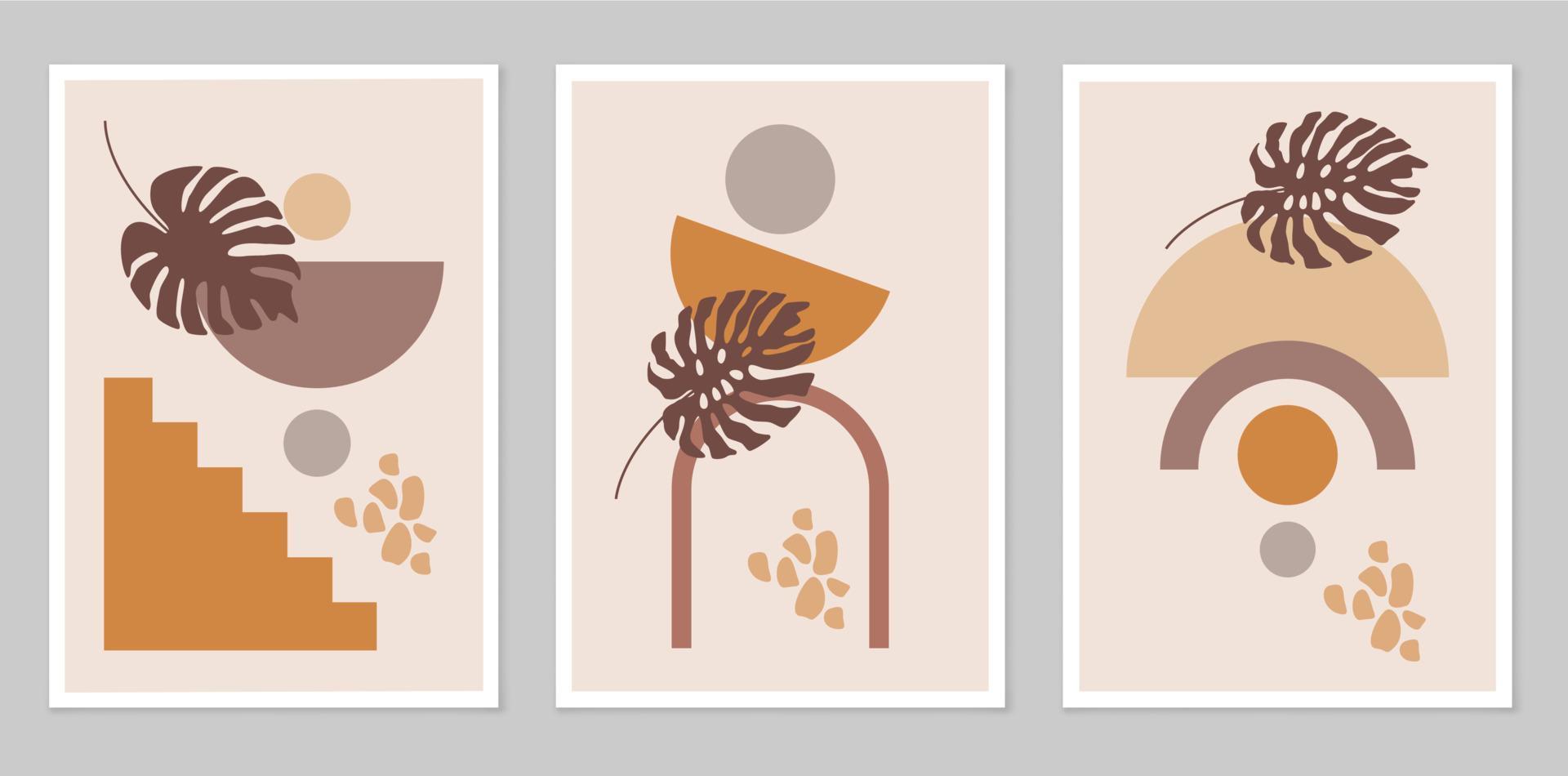 A set of abstract posters. vector