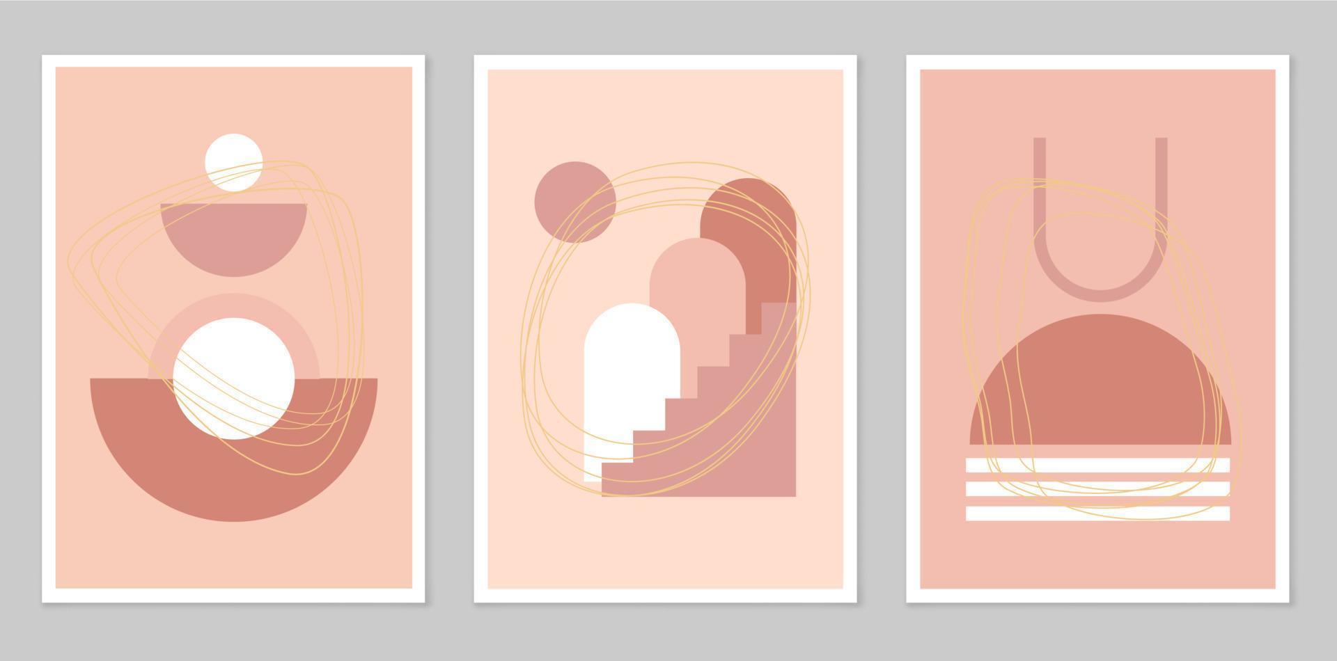 A set of abstract posters. vector