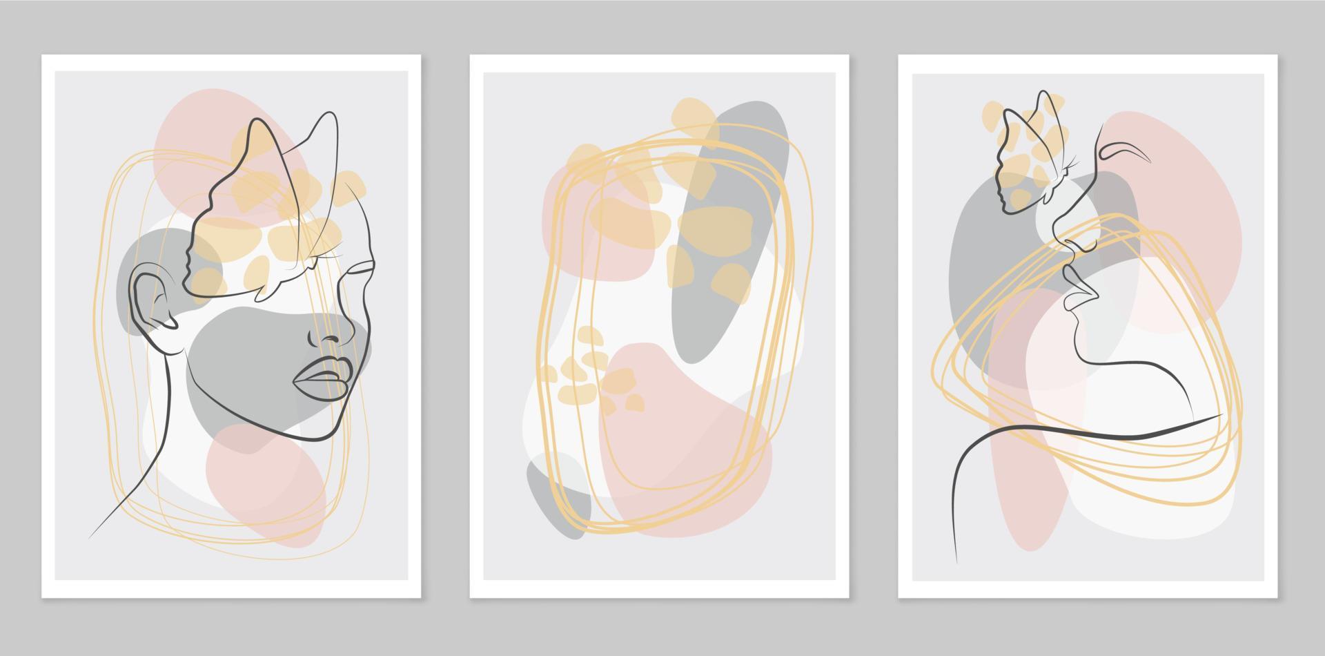 A set of abstract posters. vector