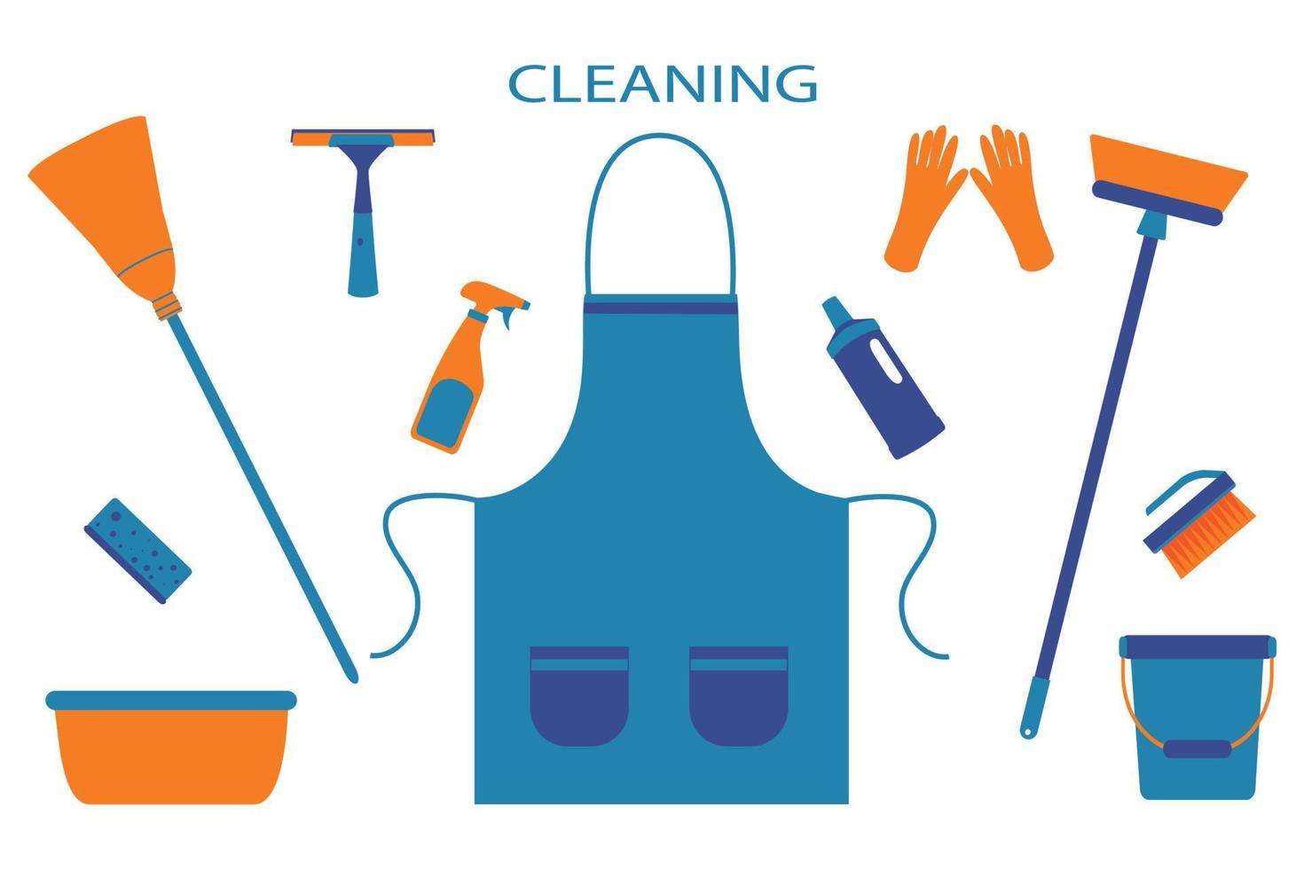 Cleaning equipment with different buckets isolated