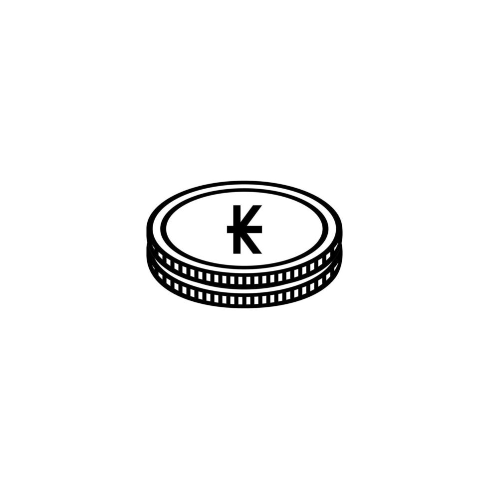 Laos Currency Icon Symbol. Lao Kip, LAK Sign. Vector Illustration