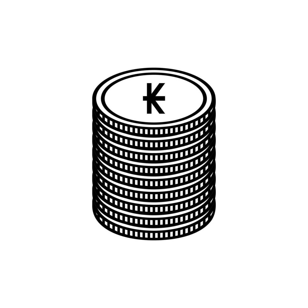 Laos Currency Icon Symbol. Lao Kip, LAK Sign. Vector Illustration