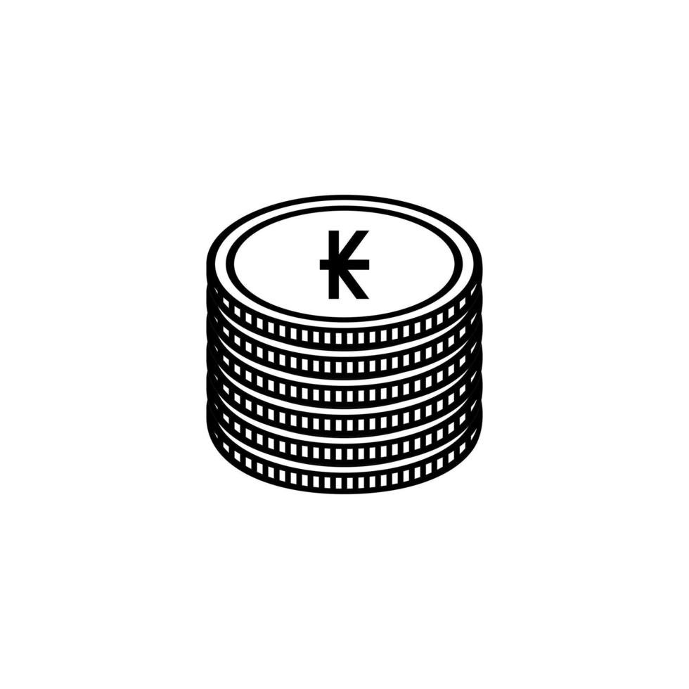 símbolo de icono de moneda de laos. lao kip, signo lak. ilustración vectorial vector