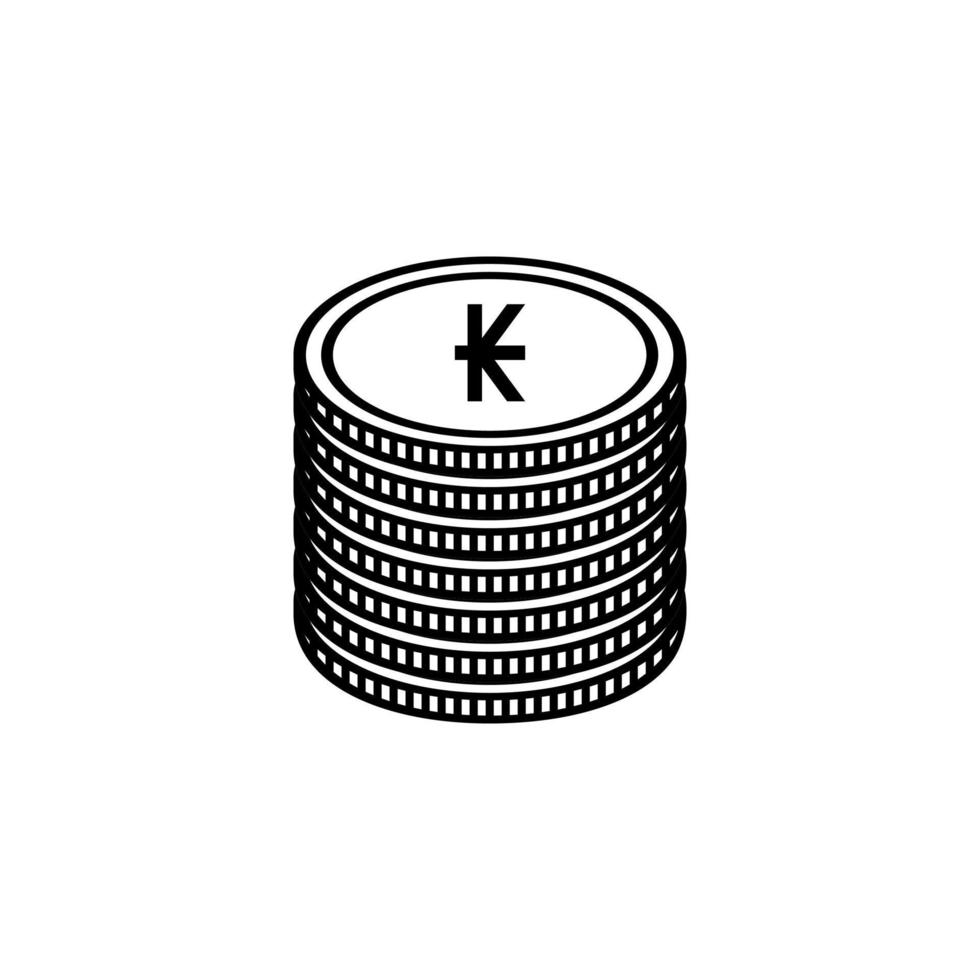 Laos Currency Icon Symbol. Lao Kip, LAK Sign. Vector Illustration