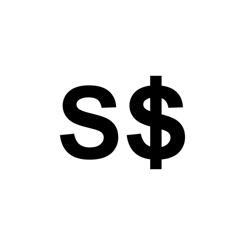 Singapore Currency Icon Symbol. Singapore Dollar, SGD Sign. Vector Illustration