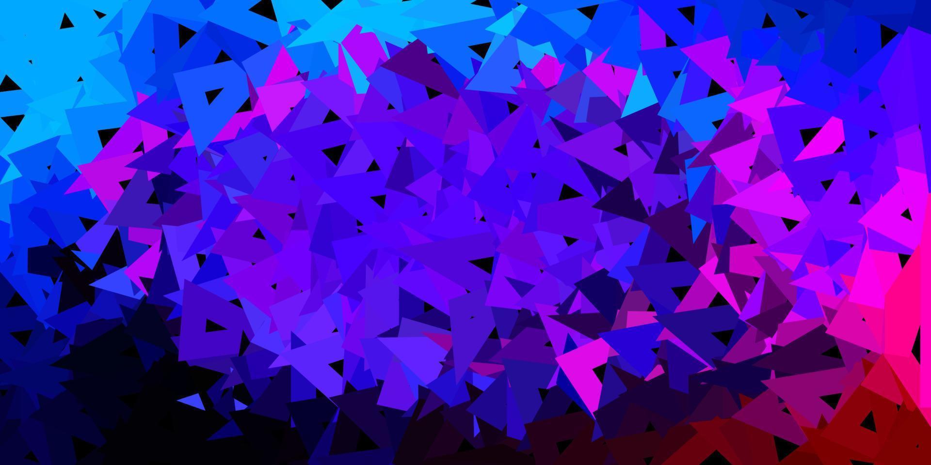 Dark blue, red vector polygonal background.